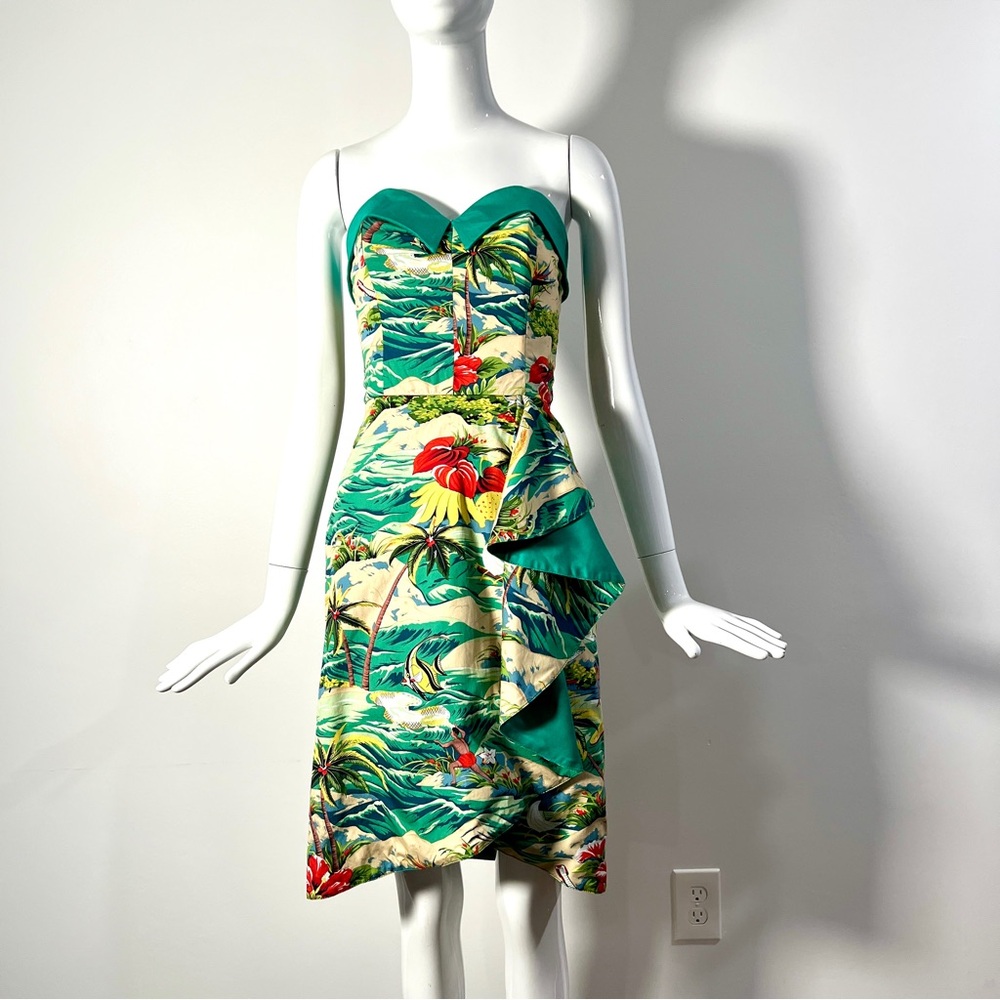 Vintage Inspired Hawaiian Wiggle Dress - Picture 2 of 10
